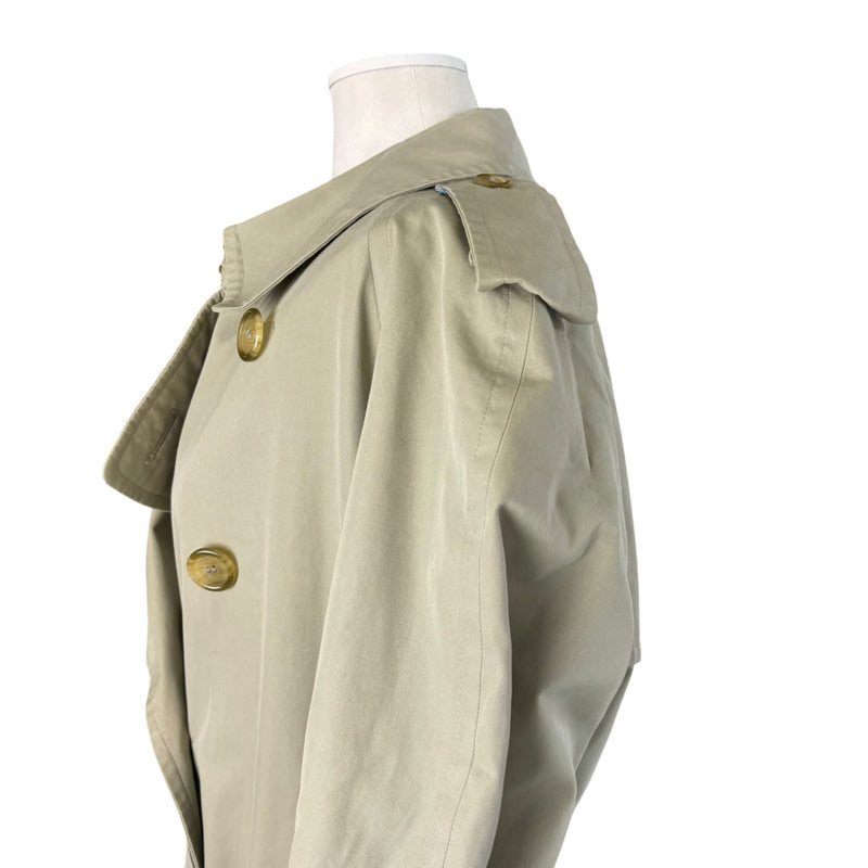 Trench Coat Cotton Beige Size Medium