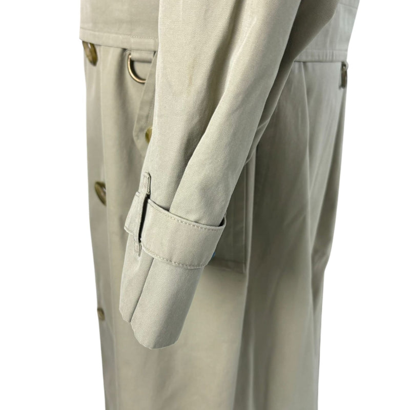 Trench Coat Cotton Beige Size Medium