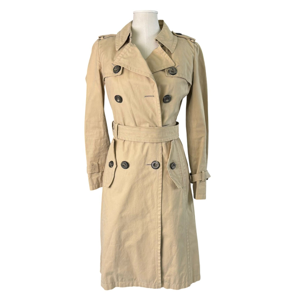 Trench Coat Cotton Beige Size 38