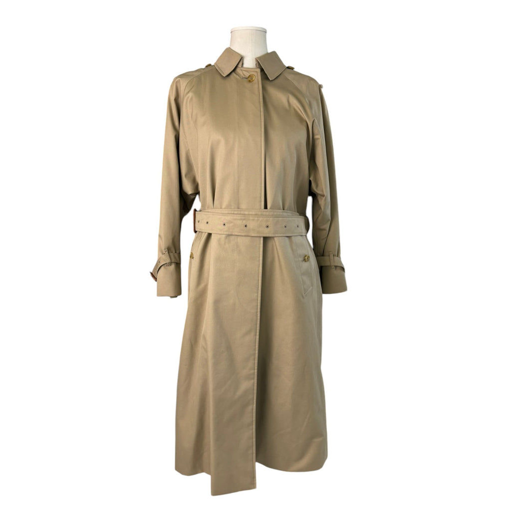 Trench Coat Cotton Polyester Beige Size Small