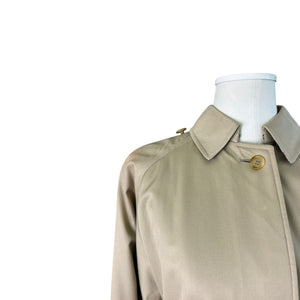 Trench Coat Cotton Polyester Beige Size Small