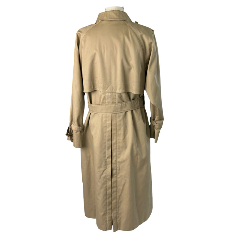 Trench Coat Cotton Polyester Beige Size Small