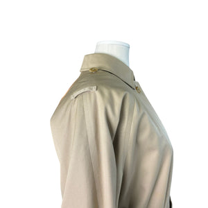 Trench Coat Cotton Polyester Beige Size Small