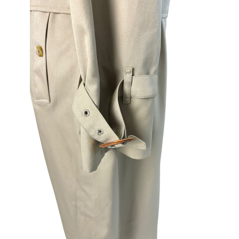 Trench Coat Cotton Polyester Beige Size Small