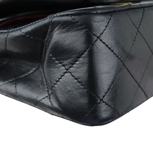 Vintage Double Flap Small Lambskin Quilted Black GHW