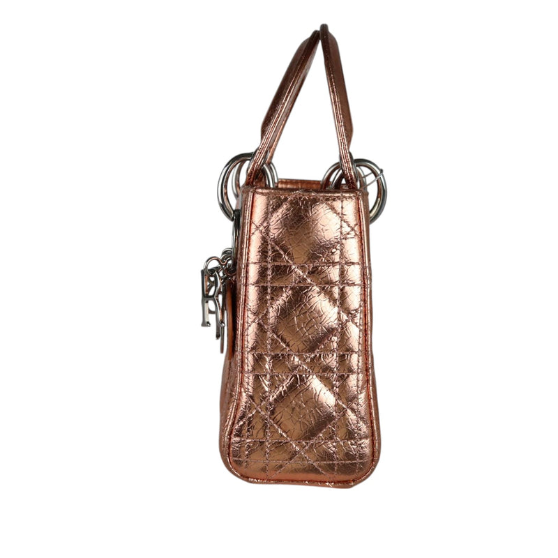 Lady Dior Mini Metallic Cannage Copper SHW