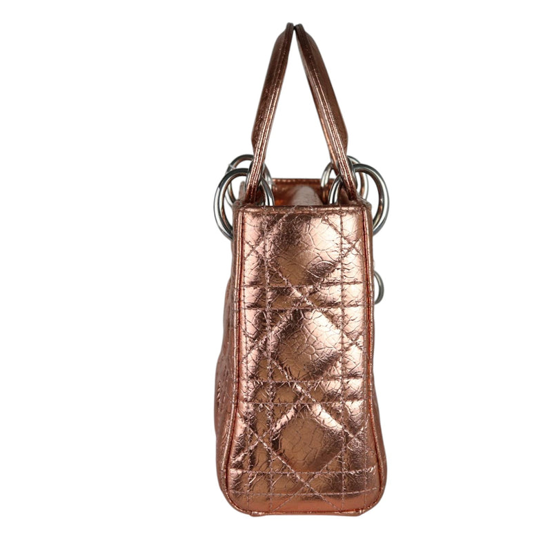 Lady Dior Mini Metallic Cannage Copper SHW