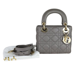 Mini Lady Dior Lambskin Grey GHW