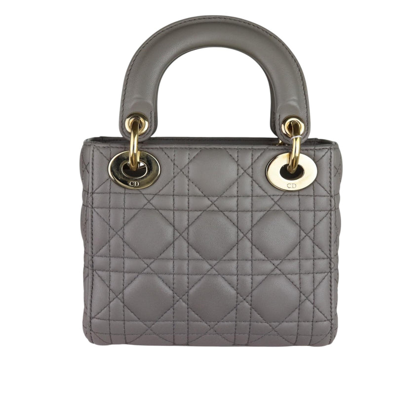 Mini Lady Dior Lambskin Grey GHW