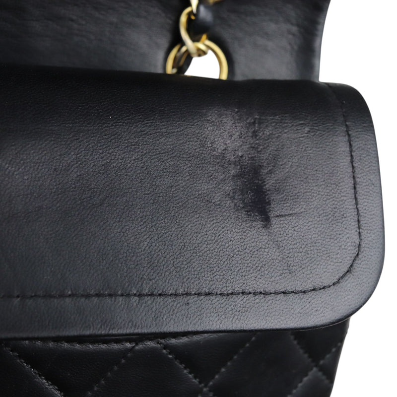 Vintage Classic Double Flap Medium Lambskin Black GHW