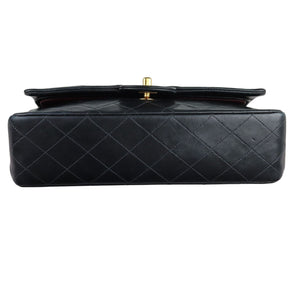 Vintage Double Flap Medium Lambskin Quilted Black GHW