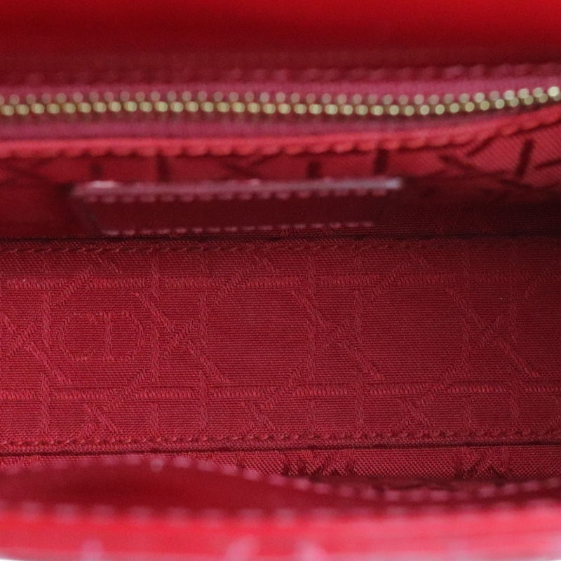 Lady Dior Mini Patent Quilted Red GHW