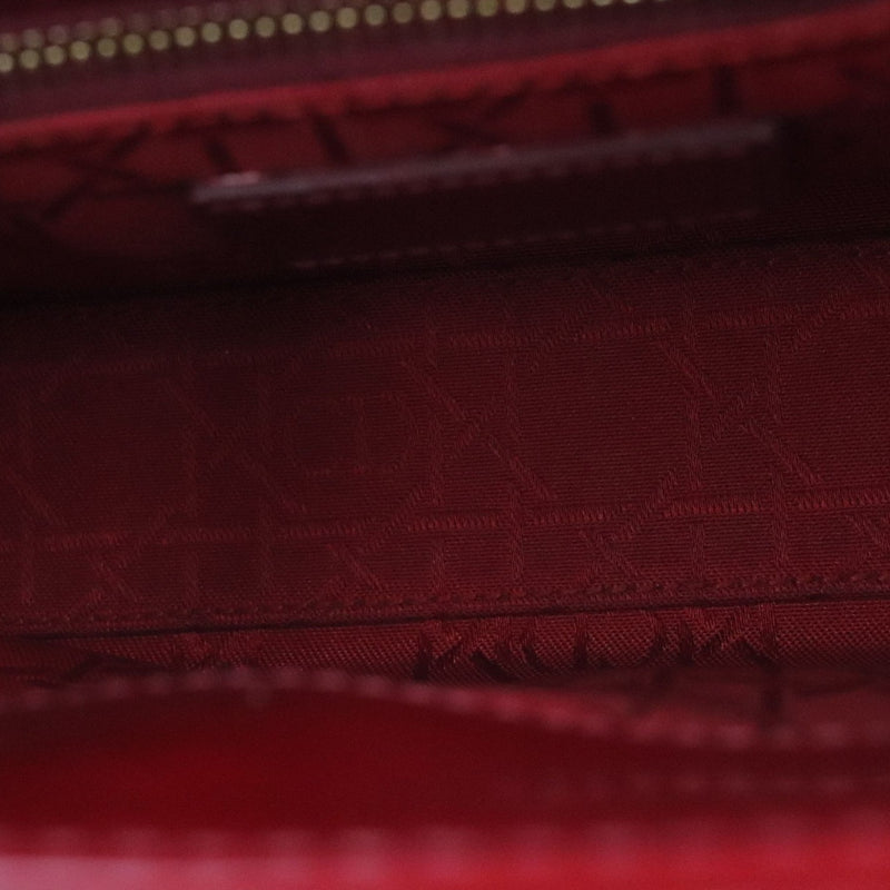 Lady Dior Mini Patent Quilted Red GHW