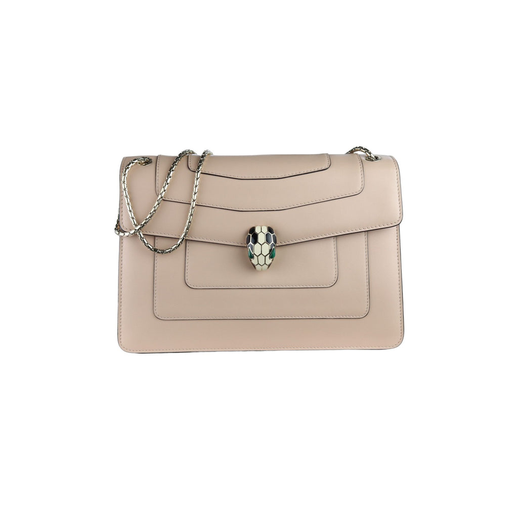 Serpenti Forever Crossbody Calfskin White Agate GHW