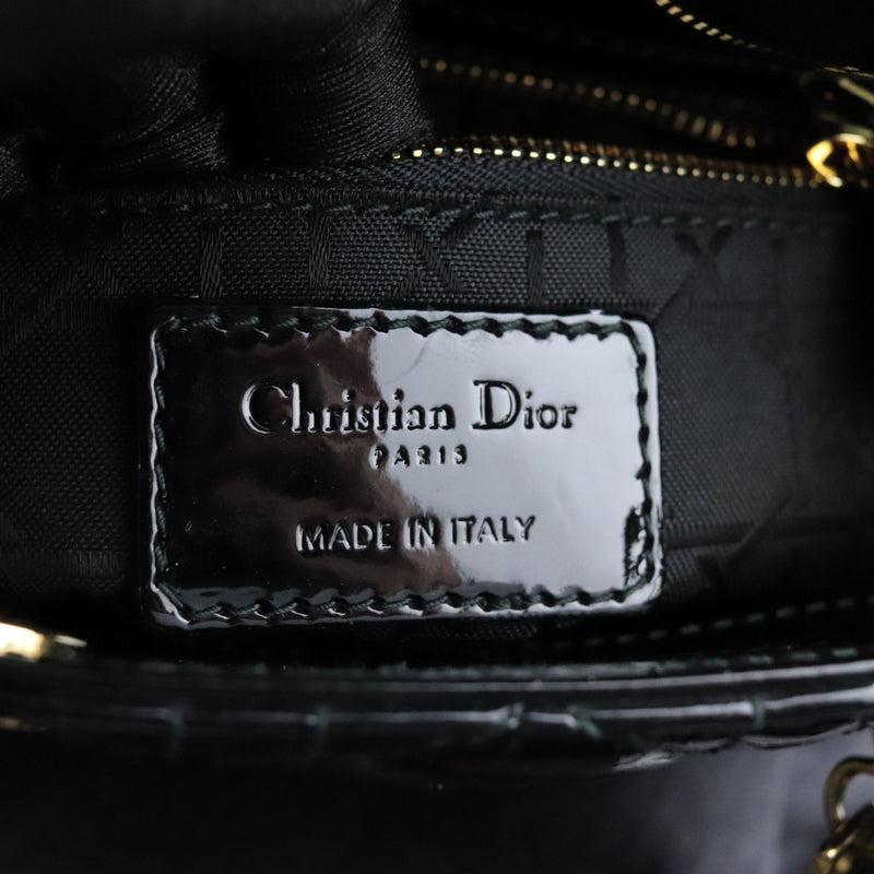 Lady Dior Mini Patent Cannage Black GHW