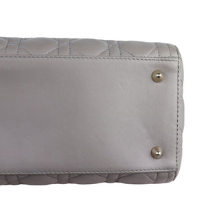 Medium Lady Dior Lambskin Quilted Grey GHW