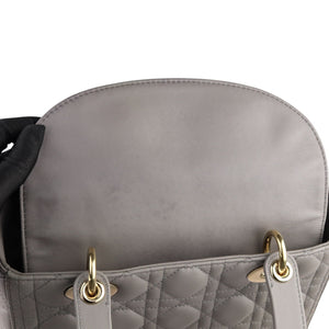 Medium Lady Dior Lambskin Quilted Grey GHW