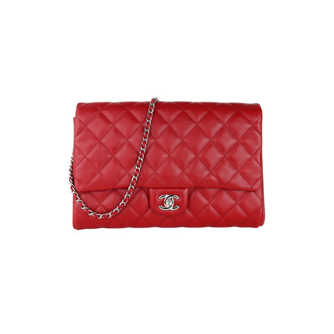 Medium Red Lady Dior Patent SHW