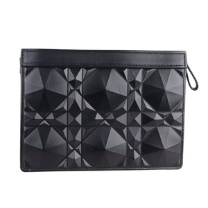 Caro Zipped Pouch with Chain Calfskin Black SHW