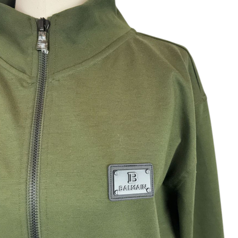 Zip-Up Sweat Homme Men Sweater Green Size XL