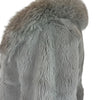 Women's Mid Faux Fox Fur Winter Coat Grey Size XL