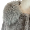 Women's Mid Faux Fox Fur Winter Coat Grey Size XL