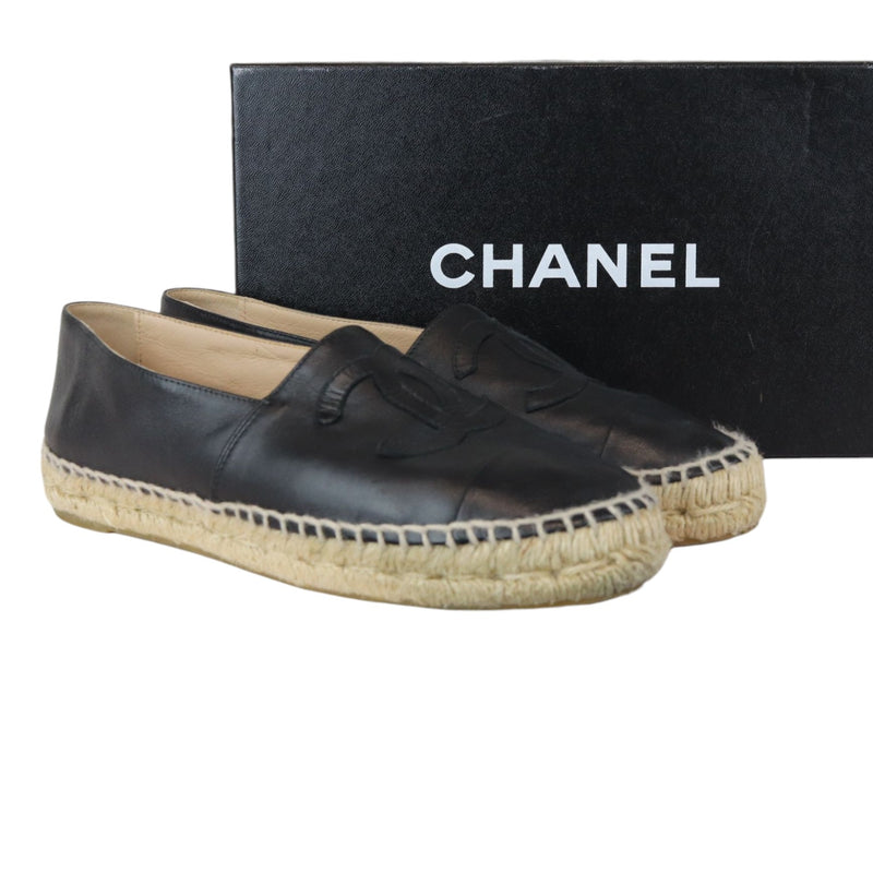 CC Espadrilles Lambskin Black Size 37