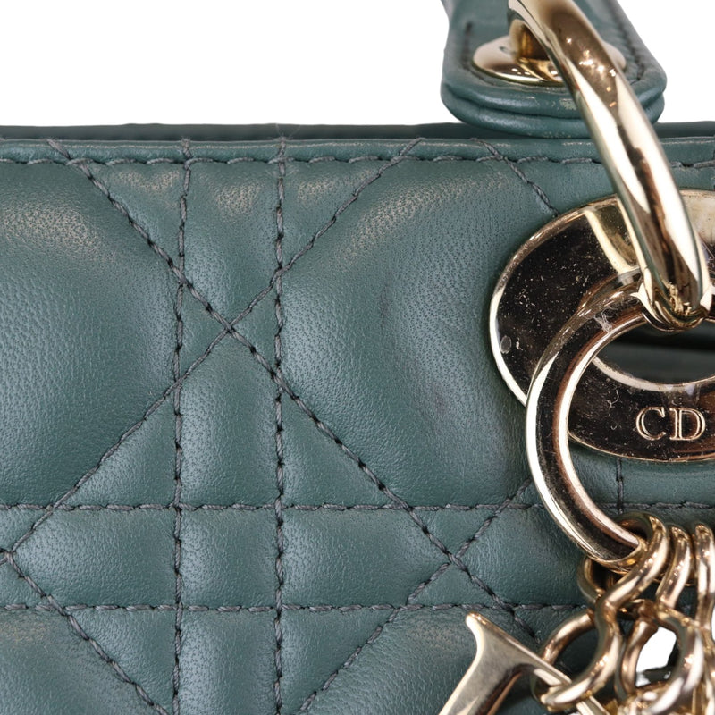 Lady Dior Medium Lambskin Green GHW