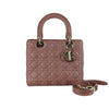 Medium Lady Dior Cannage Patent Red SHW