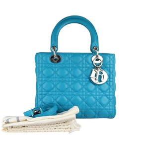 Lady Dior Handbag | Blue Dior Bag with SHW | Bag Religion