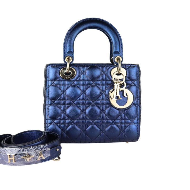 My ABCDior Lady Dior Small Lambskin Blue GHW