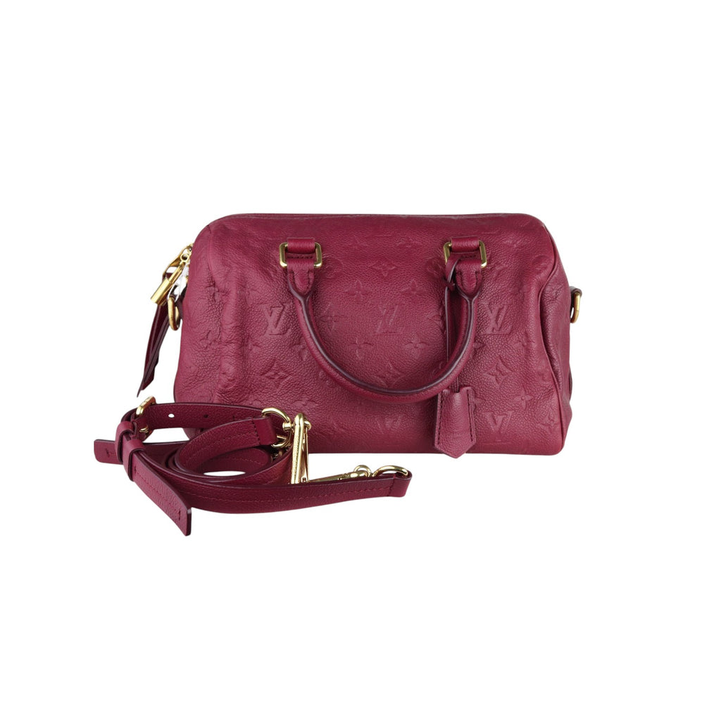 Speedy 25 Empreinte Bandouliere Burgundy GHW