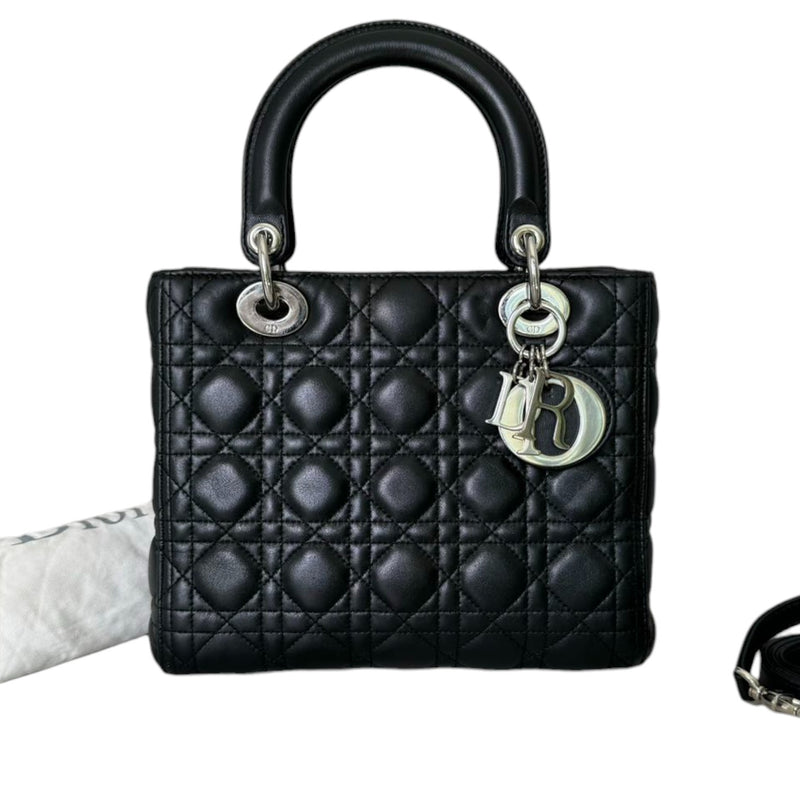 Lady Dior Medium Lambskin Black SHW