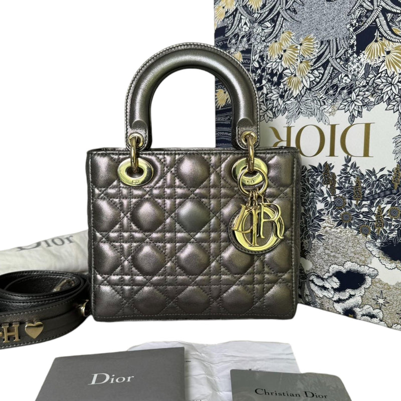 My ABC Dior Lady Dior Small Lambskin Metallic Grey GHW