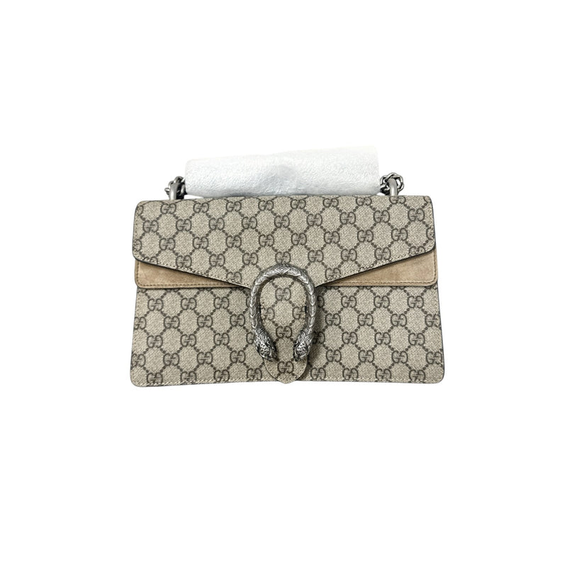 Dionysus Small Shoulder GG Supreme Monogram Beige RHW