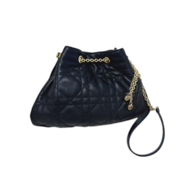 Ammi Small Lambskin Supple Macrocannage Black GHW