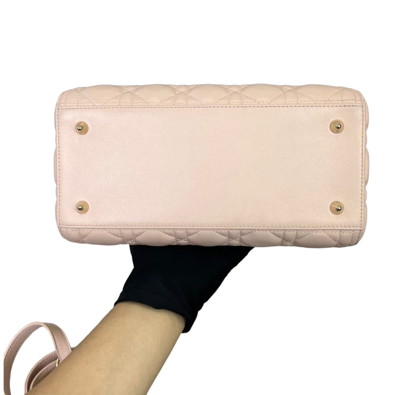 Lady Dior Medium Lambskin Light Pink GHW