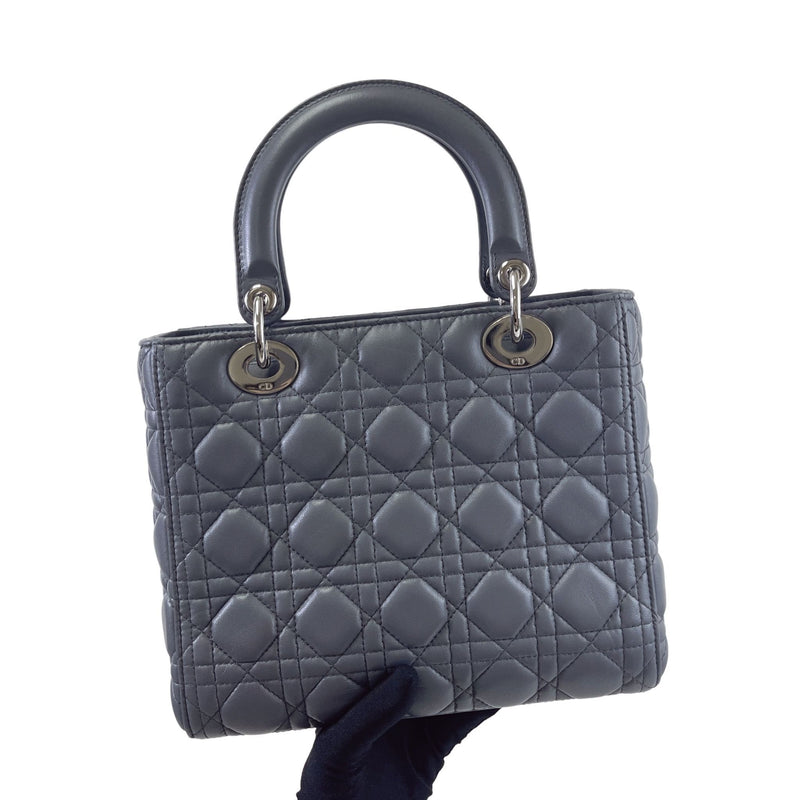 Lady Dior Medium Lambskin Grey SHW