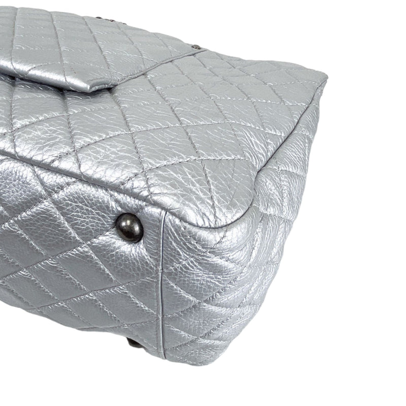 XXL Airline Flap Calfskin Quilted Silver RHW