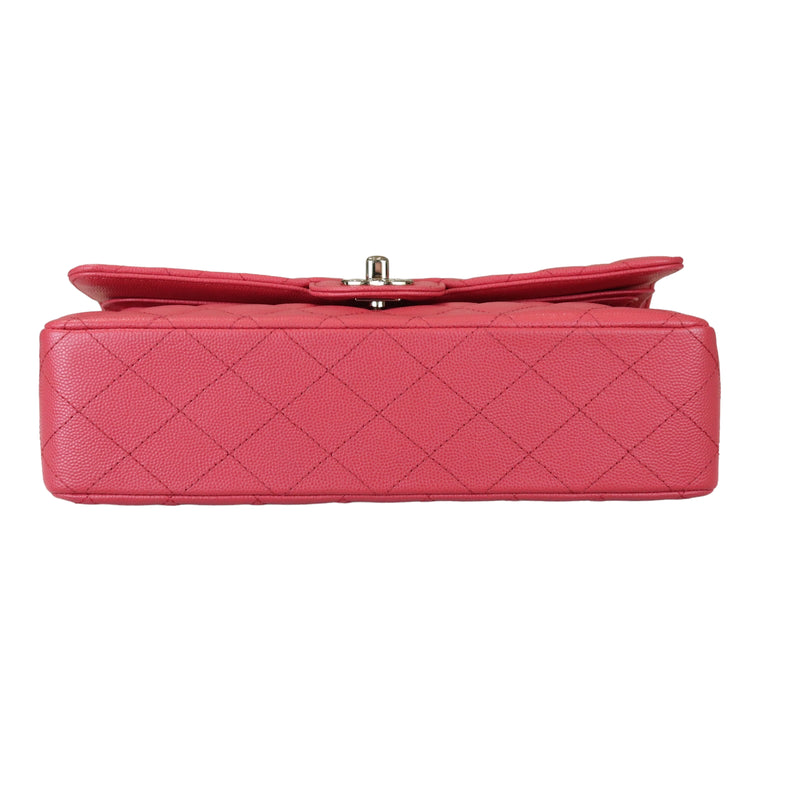 Medium Classic Double Flap Caviar Pink GHW