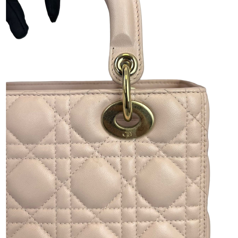 Lady Dior Medium Lambskin Light Pink GHW