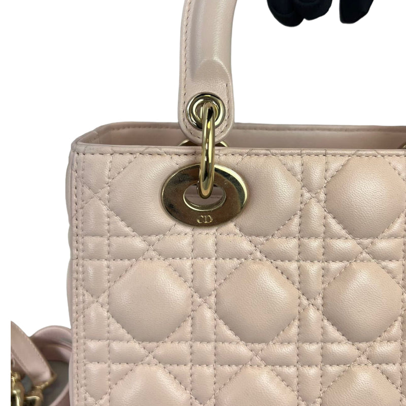 Lady Dior Medium Lambskin Light Pink GHW