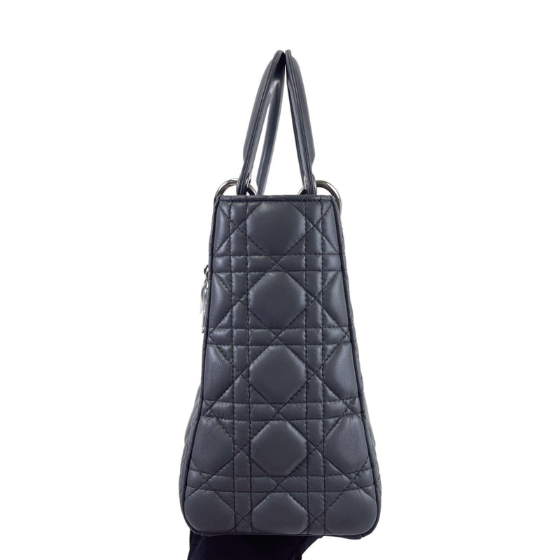 Lady Dior Medium Lambskin Grey SHW