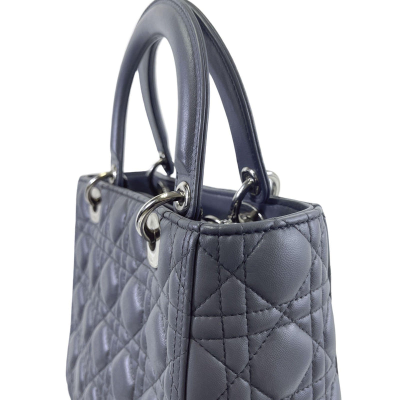 Lady Dior Medium Lambskin Grey SHW