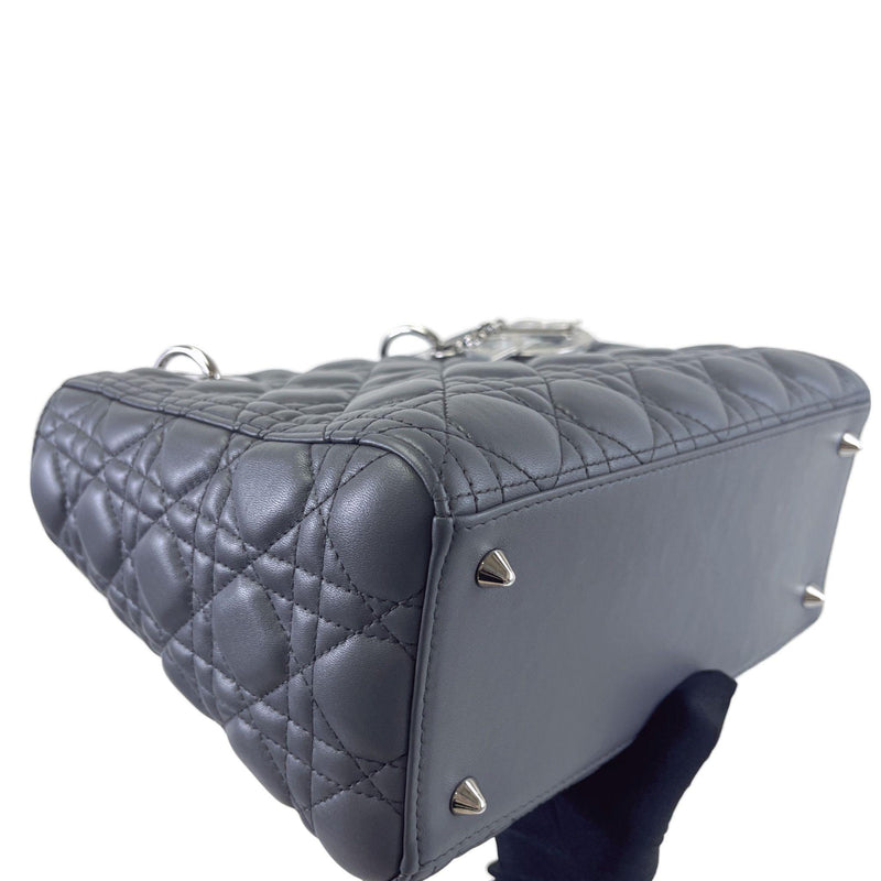 Lady Dior Medium Lambskin Grey SHW