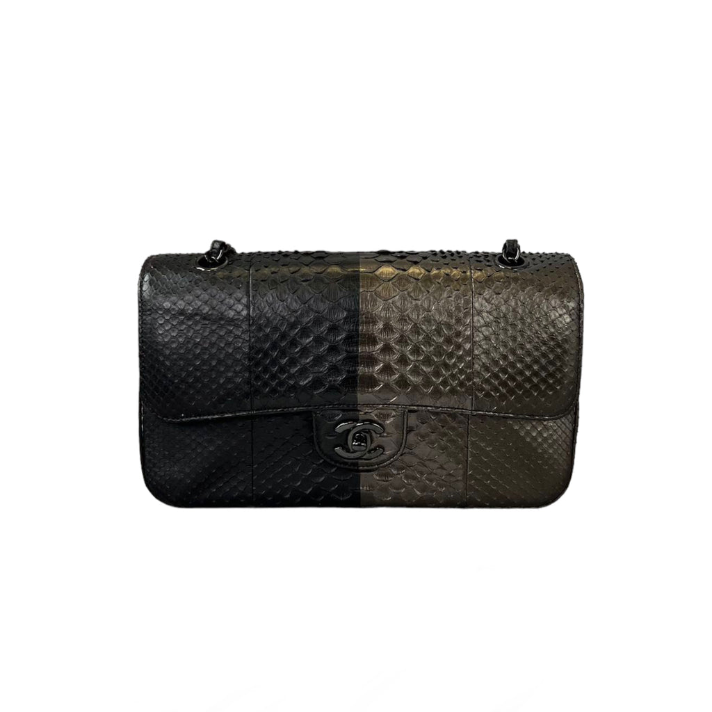 Medium Two Tone Snakeskin in Black and Grey Colour BHW