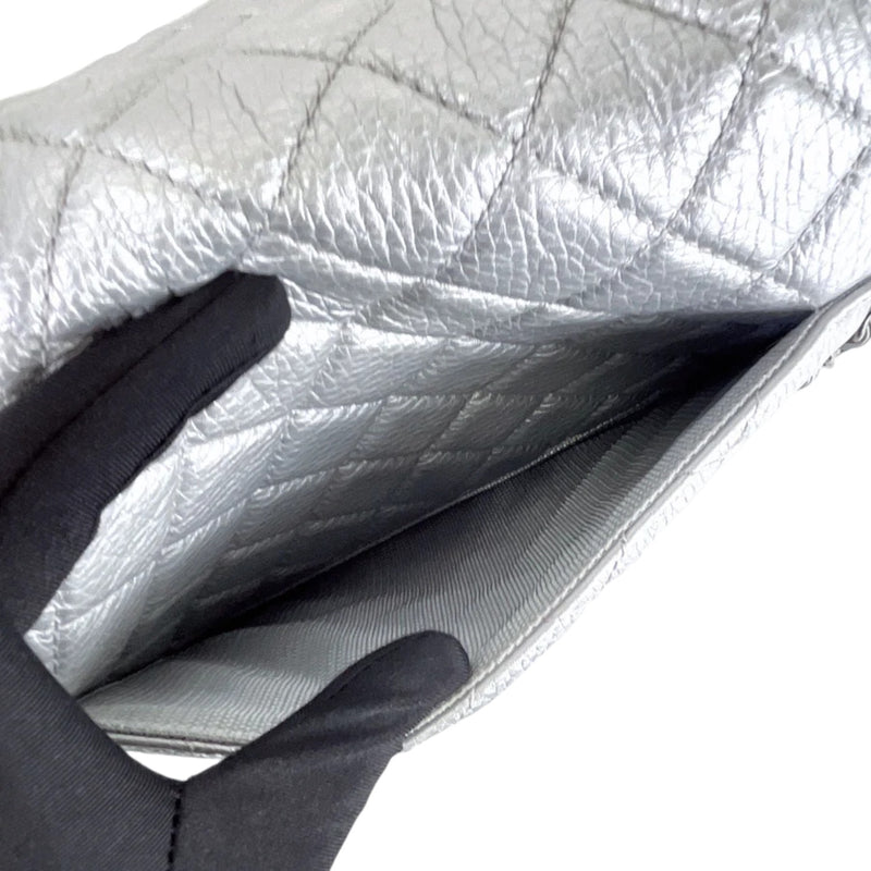 XXL Airline Flap Calfskin Quilted Silver RHW