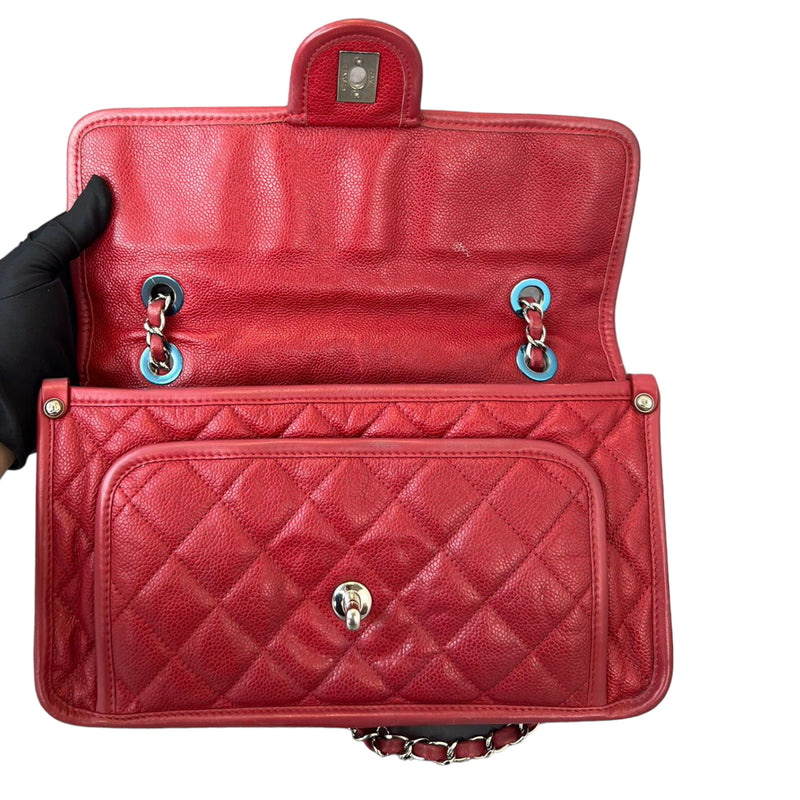 Chanel Caviar Quilted Medium French Riviera Red Flap