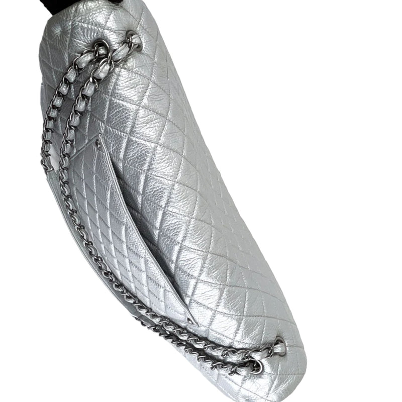 XXL Airline Flap Calfskin Quilted Silver RHW