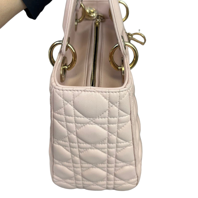 Lady Dior Medium Lambskin Light Pink GHW